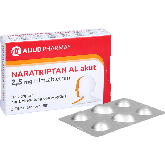 Naratriptan AL akut 2,5 mg Filmtabletten, 2 pcs. Tablets