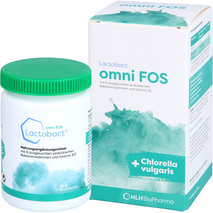 Lactobact omni FOS Kapseln - Die einzigartige Kombination aus der Chlorella vulgaris Alge und Probiotikum, 60 St. Kapseln