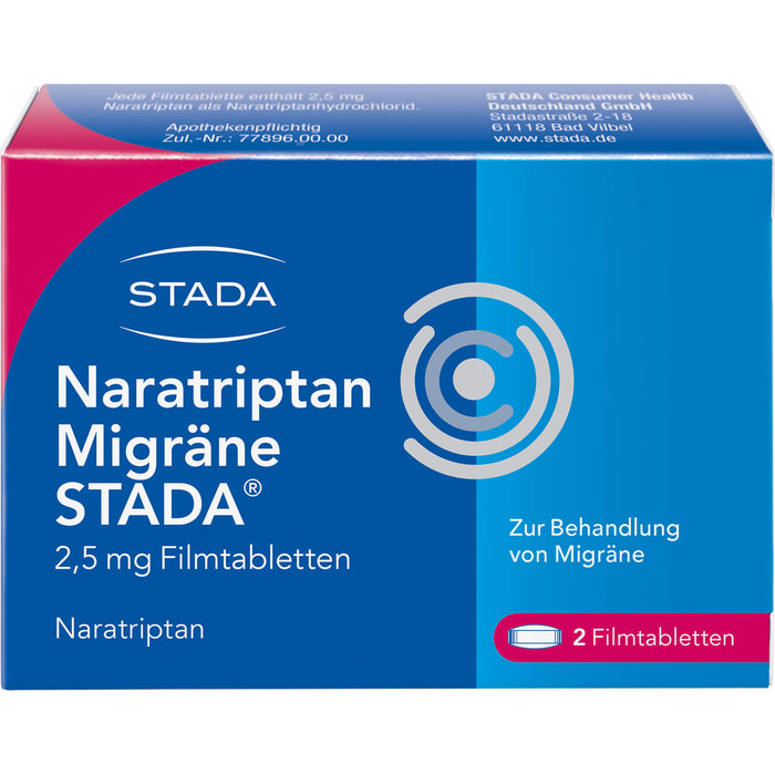 Naratriptan Migräne STADA 2,5 mg Filmtabletten, 2 pcs. Tablets