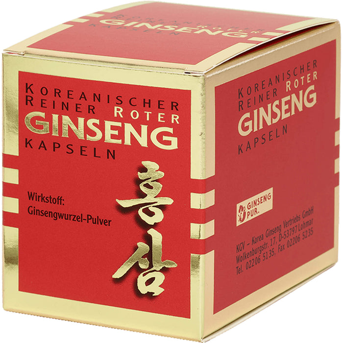 Koreanischer Reiner Roter Ginseng Wurzelpulver 300 mg Kapseln, 100 pc Capsules