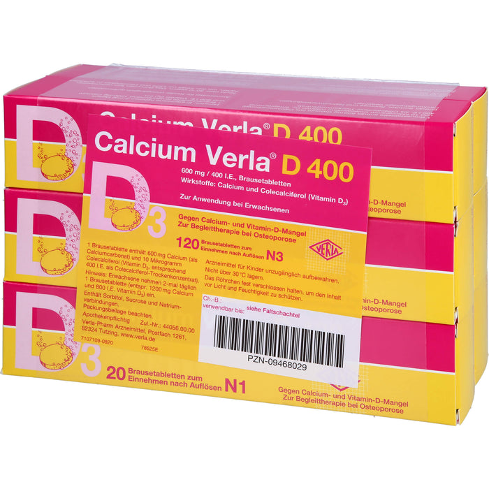 Calcium Verla D 400, Brausetabletten, 120 St BTA