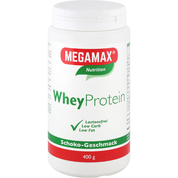 MEGAMAX Basic & Active Whey Protein Molkeneiweiß Pulver Schoko-Geschmack, 400 g Poudre