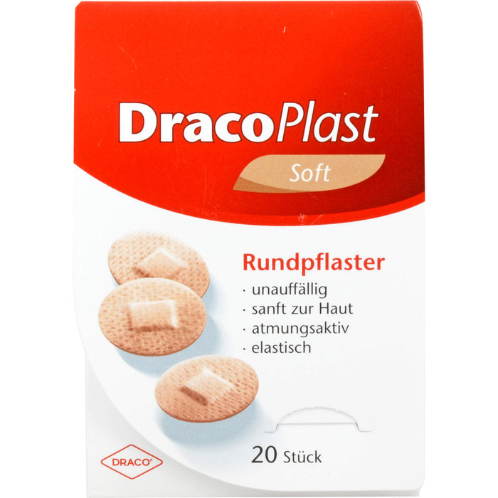 DracoPlast Soft Rundpflaster hautfarben 22 mm, 20 pc Pansement