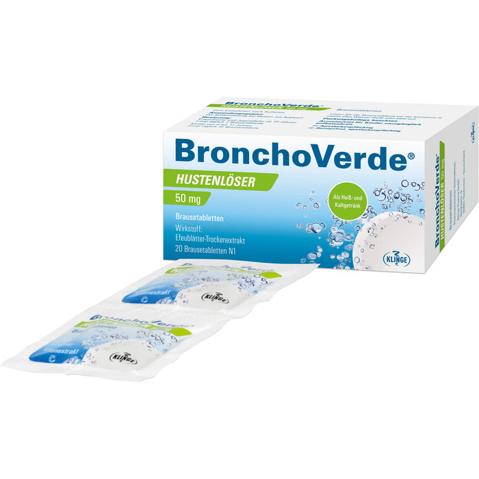 BronchoVerde Hustenlöser 50 mg Brausetabletten, 20 pcs. Tablets