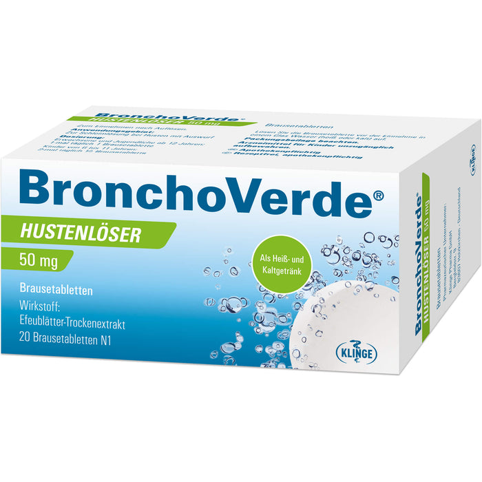 BronchoVerde Hustenlöser 50 mg Brausetabletten, 20 pc Tablettes