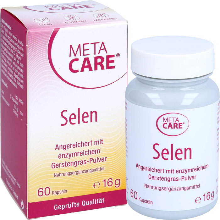 Meta Care Selen+ Kapseln zum Beitrag einer normalen Funktion des Immunsystems & der Schilddrüse, 60 pc Capsules