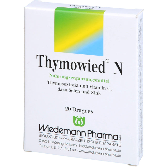 Thymowied N Dragees Thymusextrakt und Vitamin C, Selen und Zink, 20 pcs. Tablets