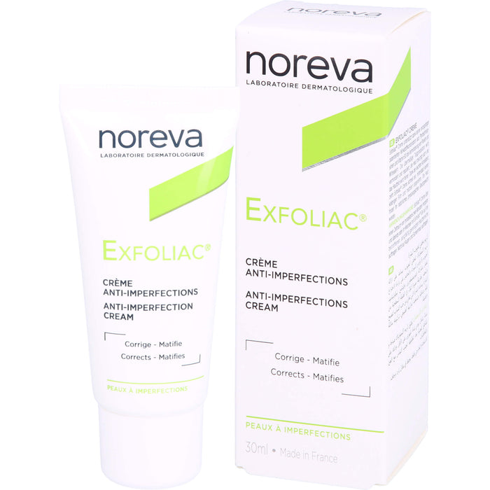 noreva Exfoliac Creme gegen unreine Haut, 30 ml Creme