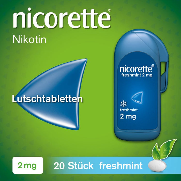 nicorette Freshmint 2 mg Lutschtabletten, 20 pcs. Tablets