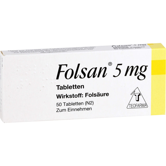 Folsan 5 mg Tabletten, 50 pc Tablettes