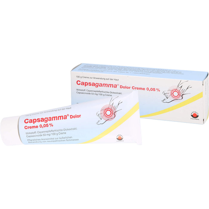 Capsagamma Dolor Creme zur äußerlichen Behandlung von neuropathischen Schmerzen, 100 g Cream