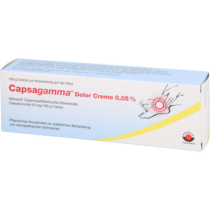 Capsagamma Dolor Creme zur äußerlichen Behandlung von neuropathischen Schmerzen, 100 g Cream