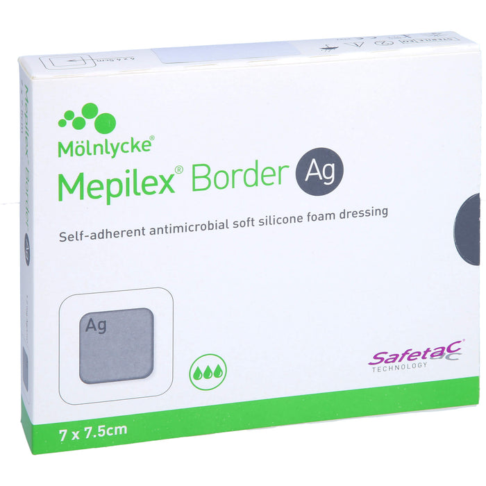 MEPILEX Border Ag Verband 7x7,5cm, 5 St VER