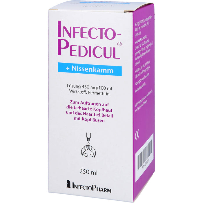 INFECTOPEDICUL Lösung + Nissenkamm bei Kopfläusen, 250 ml Lösung