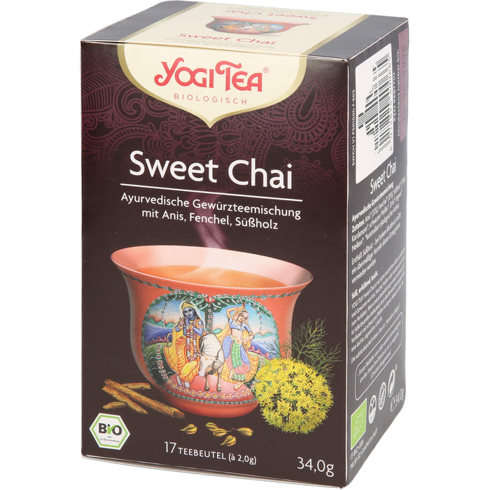 YOGI TEA Sweet Chai ayurvedische Gewürzteemischung, 17 pc Sac filtrant