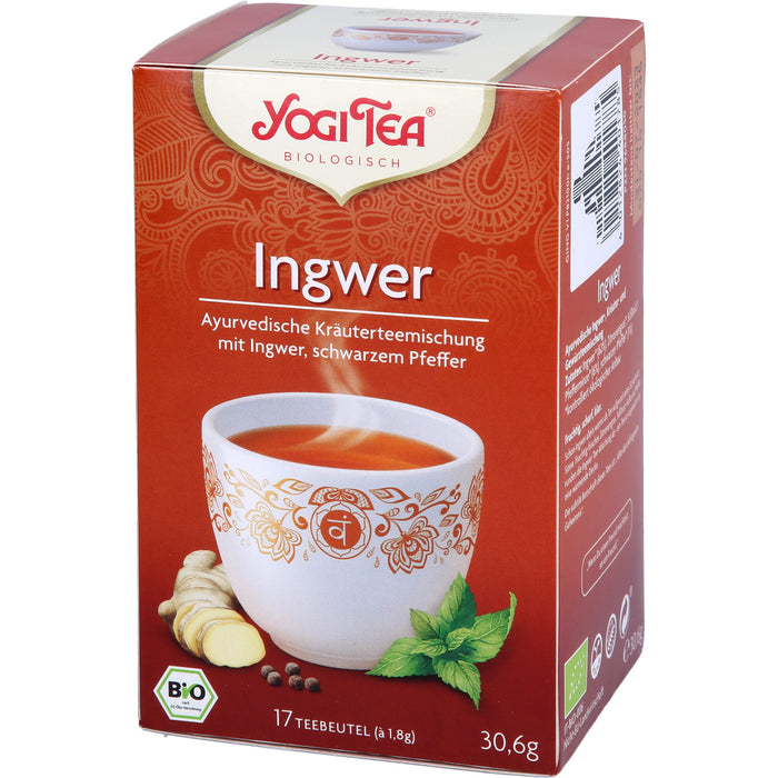 YOGI TEA Ingwer ayurvedische Kräuterteemischung, 17 pcs. Filter bag