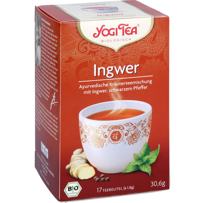 YOGI TEA Ingwer ayurvedische Kräuterteemischung, 17 pcs. Filter bag