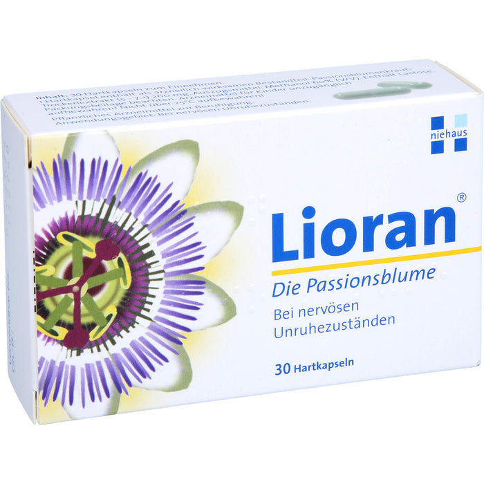 Lioran die Passionsblume Hartkapsseln bei nervösen Unruhezuständen, 30 pcs. Capsules