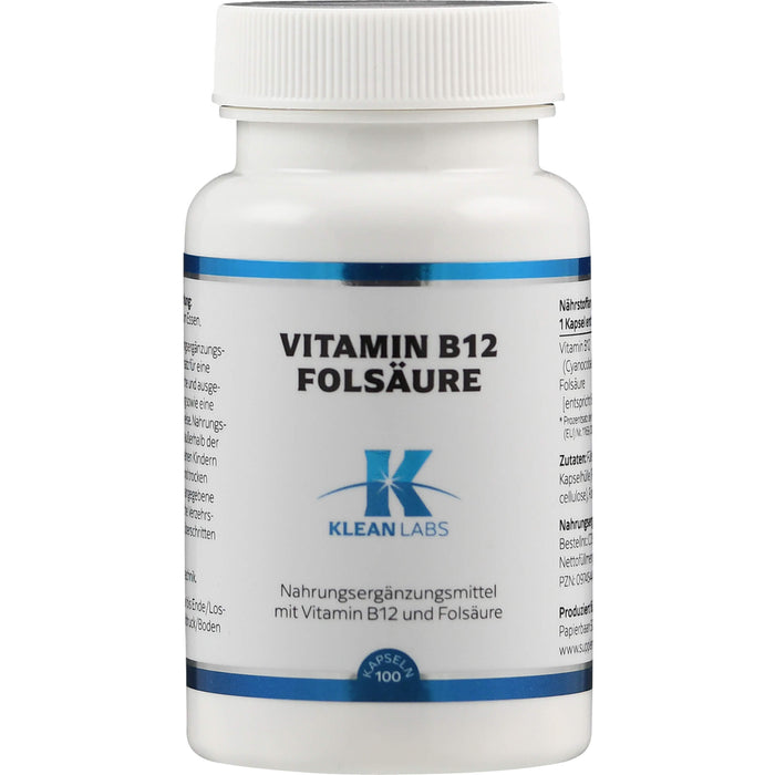 Vitamin B12 / Folsäure KLEAN LABS, 100 St KAP