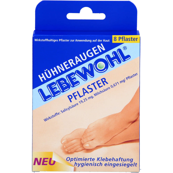 Lebewohl Huehneraugenpfl. normal Pfl., 8 pc Pansement