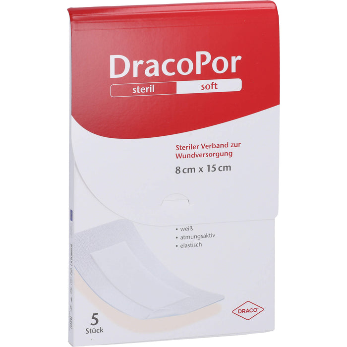 DRACOPOR Wundverband 15cmx8cm steril, 5 St. Wundauflagen