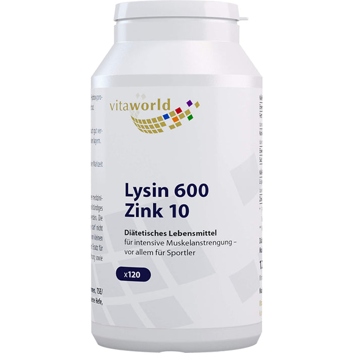 vitaworld Lysin 600 Zink 10 Kapseln, 120 pcs. Capsules