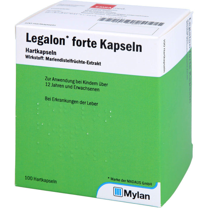 MADAUS Legalon forte Kapseln bei Erkrankungen der Leber, 100 pcs. Capsules