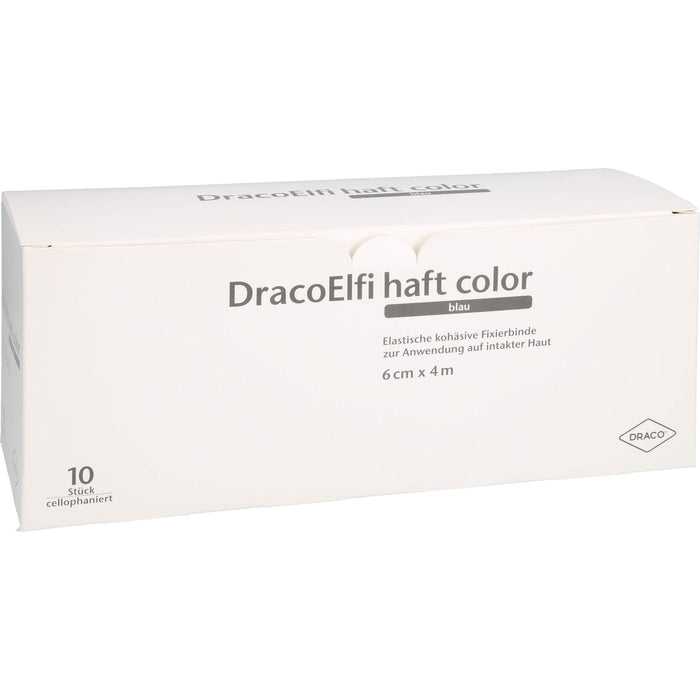 DracoElfi haft color Fixierbinde 6cmx4m blau, 1 St BIN