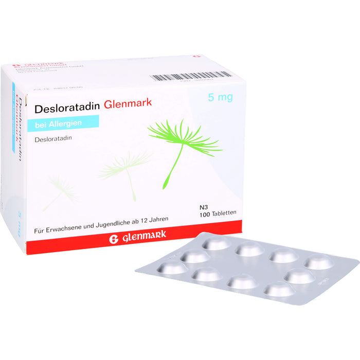 Desloratadin Glenmark 5 mg Tabletten bei Allergien, 100 St. Tabletten