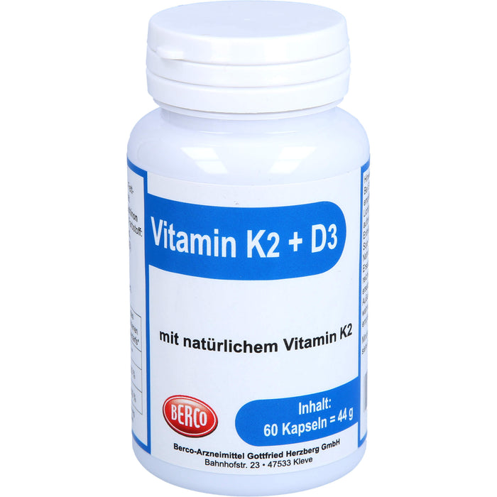 BERCO Vitamin K2 + D3 Kapseln, 60 pc Capsules