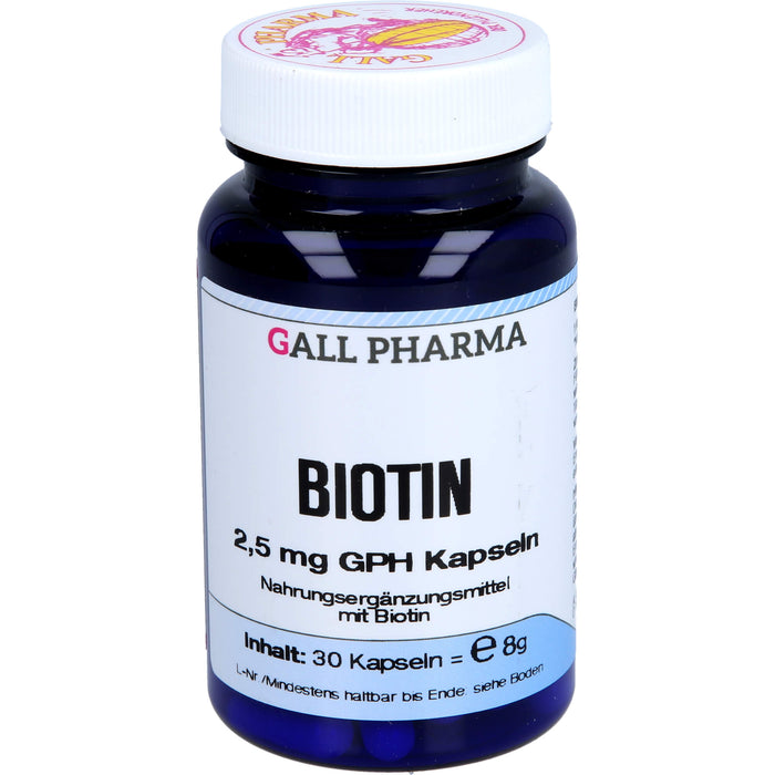 GALL PHARMA Biotin 2,5 mg GPH Kapseln, 30 pc Capsules