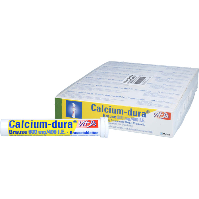 Calcium-dura Vit D3 Brause 600 mg/400 I.E., Brausetabletten, 120 St BTA