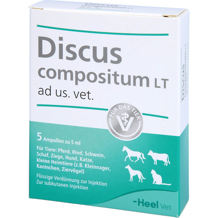 Heel Discus compositum LT ad us. vet., 5 St. Ampullen