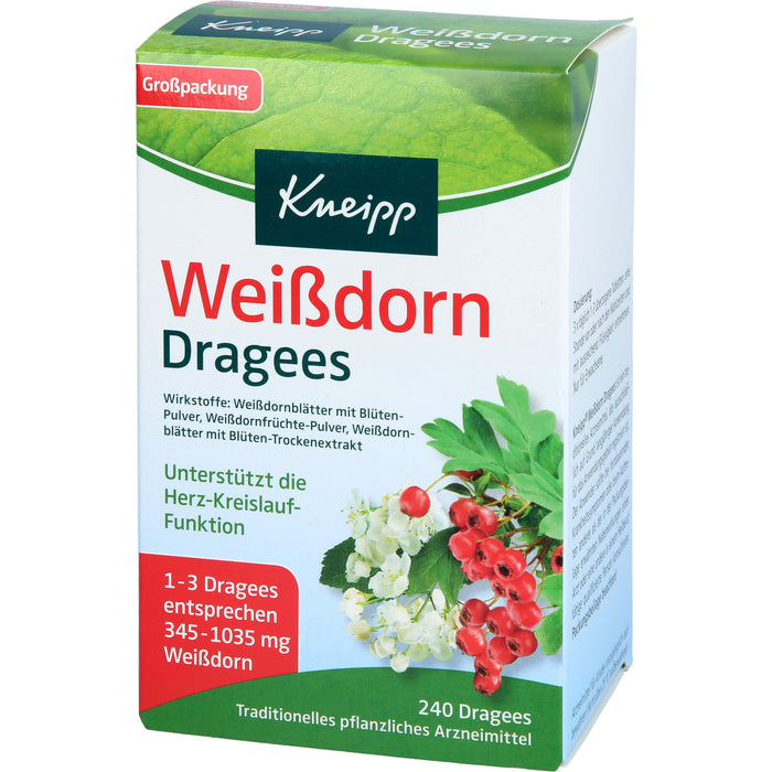 Kneipp Weißdorn Dragees unterstützt die Herz-Kreislauf-Funktion, 240 St. Tabletten