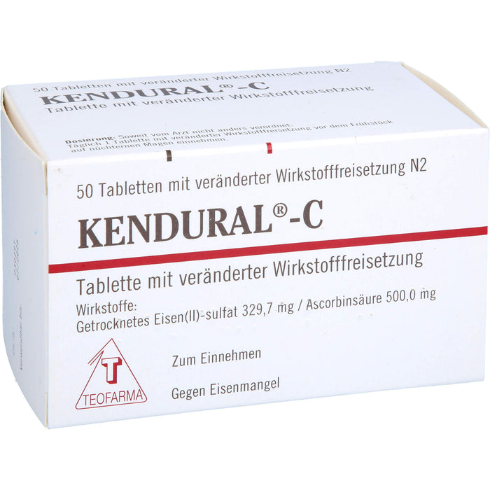KENDURAL-C Tabletten gegen Eisenmangel, 50 pcs. Tablets