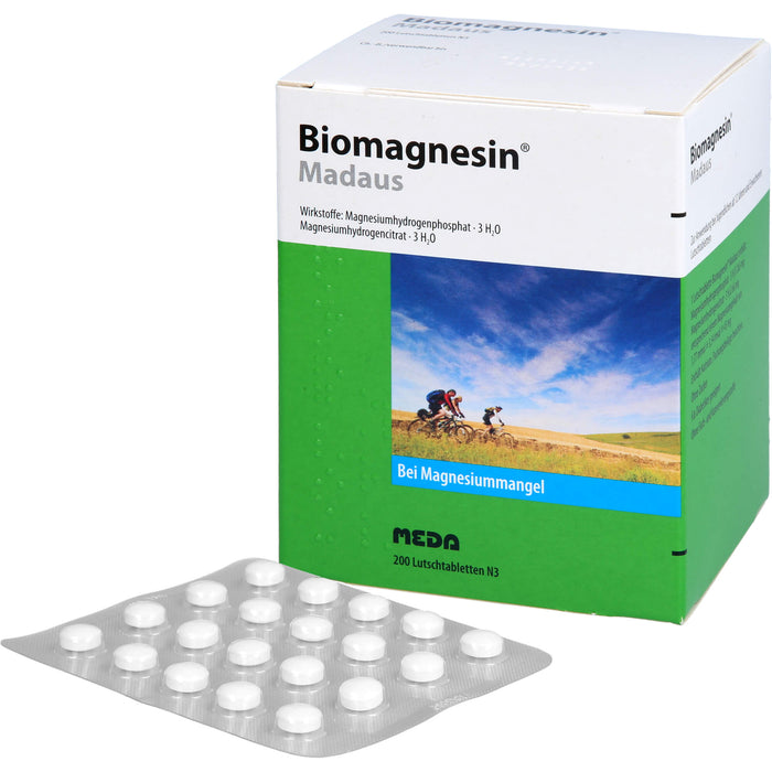 Biomagnesin Madaus Lutschtabletten bei Magnesiummangel, 200 pc Tablettes