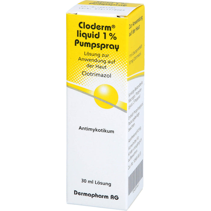 Cloderm Liquid 1 % Pumpspray Antimykotikum, 30 ml Solution