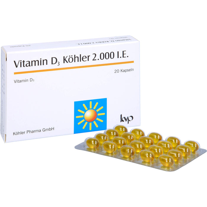 Vitamin D3 Köhler 2000 IE, Kapseln, 20 St KAP