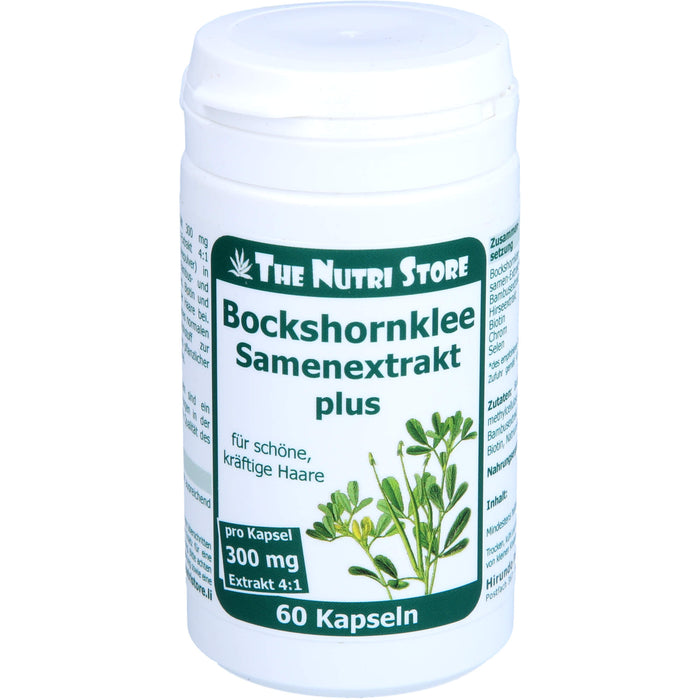 The Nutri Store Bockshornklee 300 mg Samenextrakt plus Kapseln, 60 pcs. Capsules