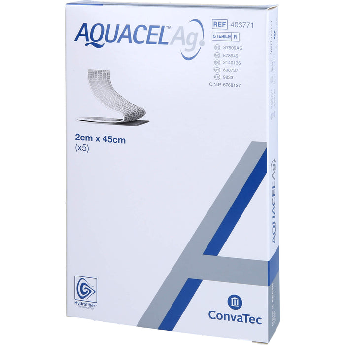 AQUACEL Ag 2 cm x 45 cm Tamponaden, 5 pc Tamponnades