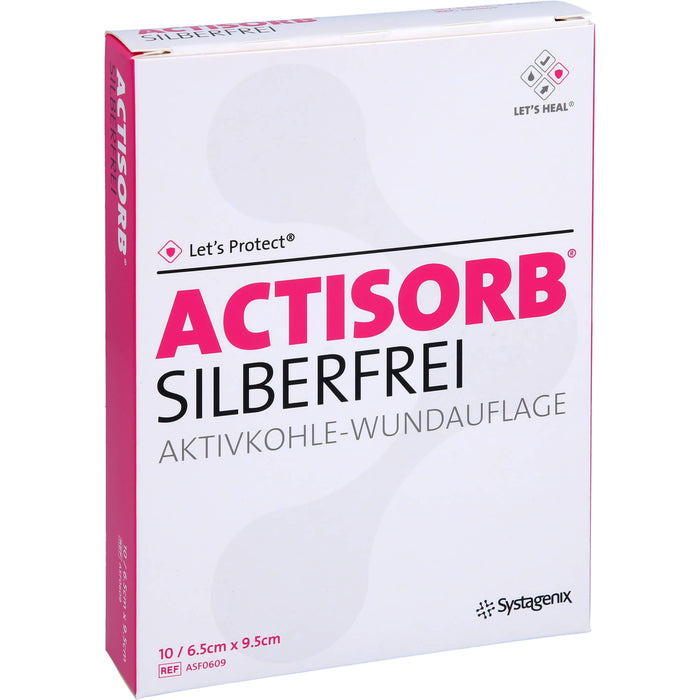 ACTISORB SILBERFREI 6,5x9,5 cm, 10 St KOM