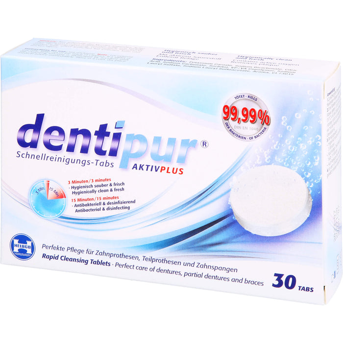 dentipur Schnellreinigungstabletten, 30 St. Tabletten