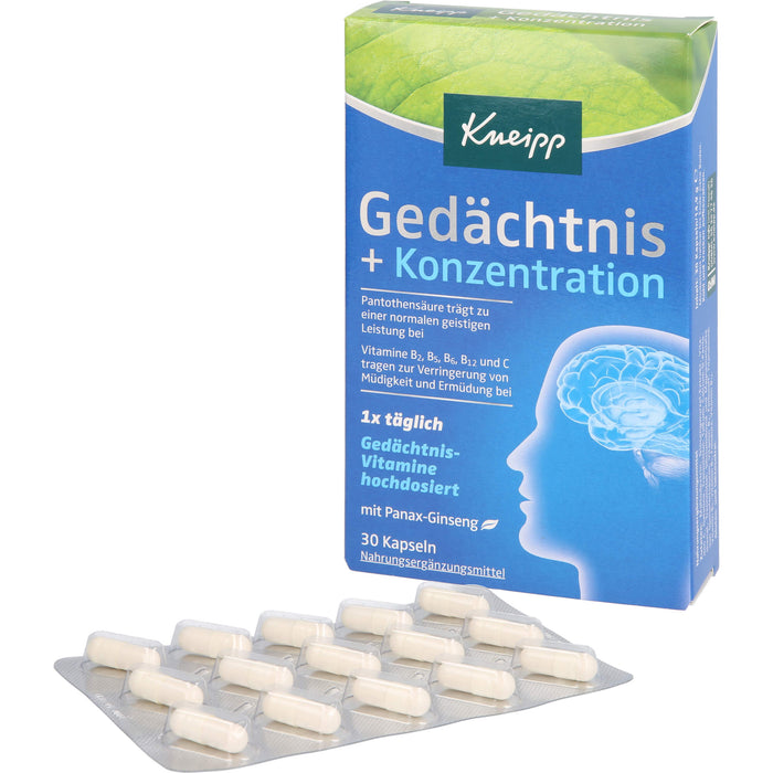 Kneipp Gedächtnis + Konzentration, 30 pc Capsules