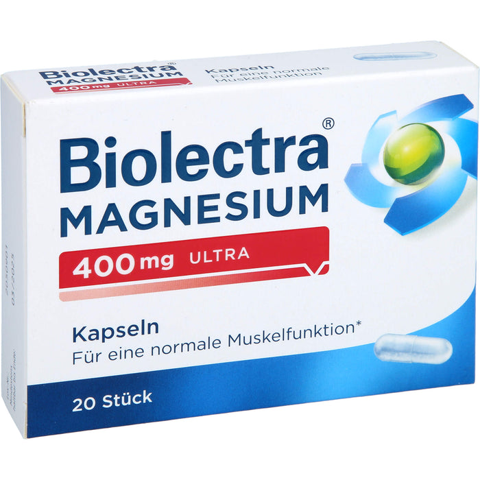 Biolectra Magnesium 400 mg ultra Kapseln, 20 pc Capsules