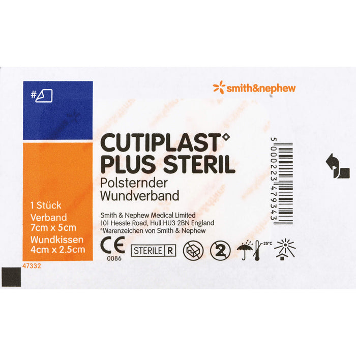 CUTIPLAST PLUS STERIL 5x7 cm Verband, 110 St VER