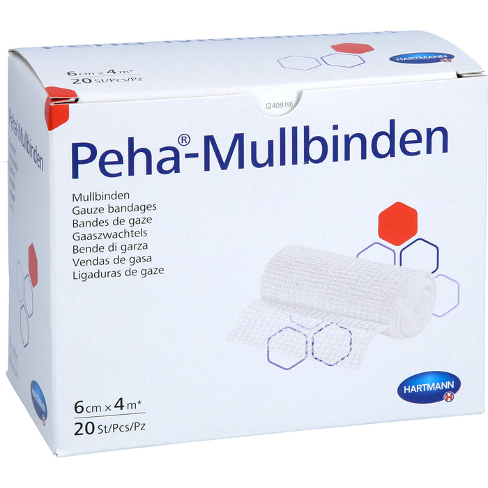 Peha-Mullbinden 6 cm x 4 m, 20 St. Binde