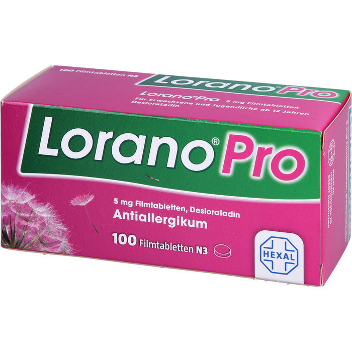 Lorano Pro 5 mg Filmtabletten Antiallergikum, 100 pcs. Tablets