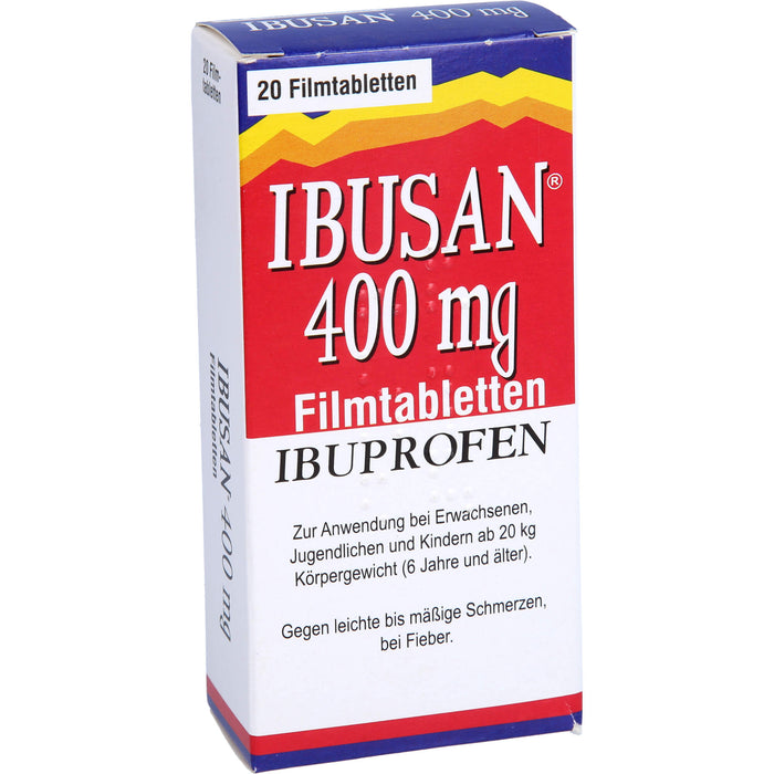 Ibusan 400 mg Filmtabletten bei Schmerzen und Fieber, 20 pc Tablettes