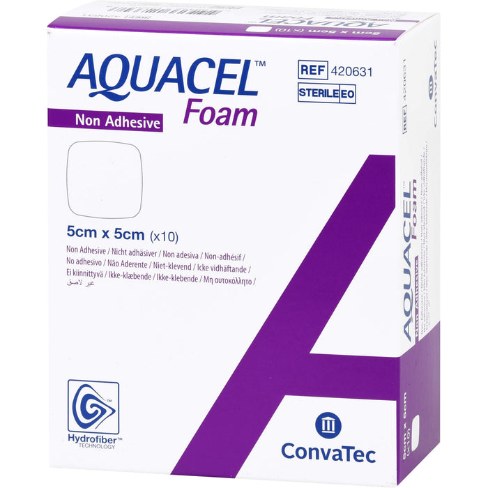 AQUACEL foam nicht-adhäsiv 5x5cm Verband, 10 St VER