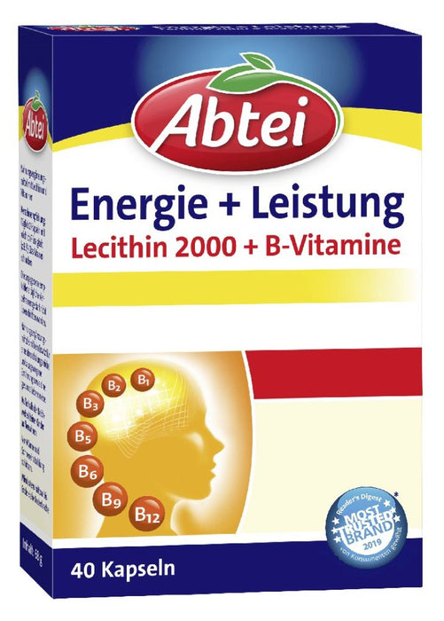 Abtei Energie + Leistung Kapseln, 40 St. Kapseln